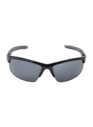 Xoomvision Half-Rim Sport Black Sunglasses for Men, Black Lens, 067108