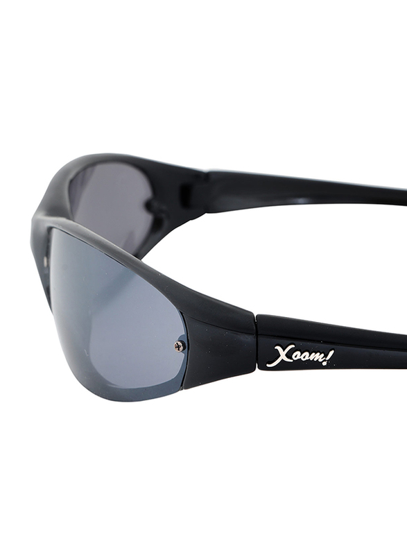 Xoomvision Full-Rim Oval Black Sunglasses for Men, Black Lens, 067094