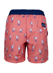 Anemoss Seagull Swim Trunk Shorts for Men, S, Coral