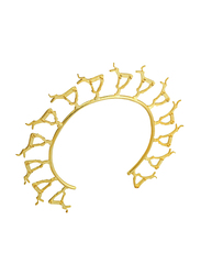 BiggDesign B.C. 3000 Deer Brass Cuff Bracelet for Women, Gold