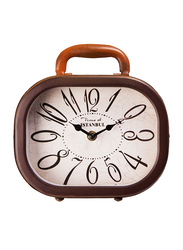 Xoom Suitcase Table Clock, Brown