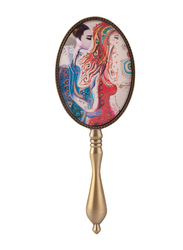 BiggDesign Love Decorated Hand Mirror, Gold