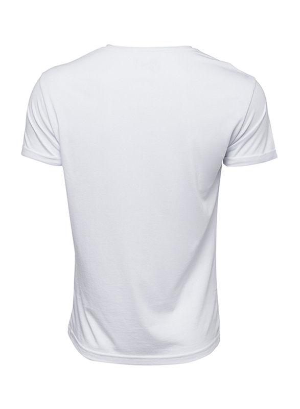 BiggDesign Anemoss Anchor Short Sleeve T-Shirt for Men, Extra Large, White/Blue/Green