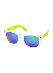 US Basic UV Protection Full-Rim Wayfarer Yellow Sunglasses Unisex, Blue Lens, PFC10037601