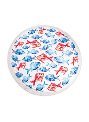 Anemoss Aquarium Round Beach Towel, Multicolour