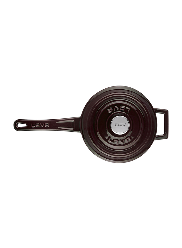 Lava 18cm Premium Cast Iron Round Sauce Pan, Brown