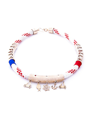 Biggdesign Bronze AnemosS Rope Charm Necklace for Women, Multicolor