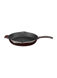 Lava 28cm Premium Cast Iron Round Grill Pan, Brown