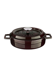 Lava 24cm Premium Multipurpose Cast Iron Round Dutch Oven with Dual Handle, Brown