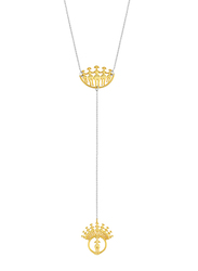 Biggdesign B.C. 3000 Mother Goddess Y-Shape Necklace for Women, Gold