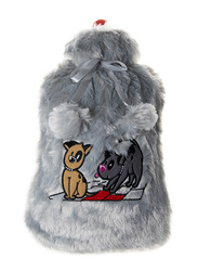 Biggdesign 2 Ltr Dogs Hot Water Bottle, Grey