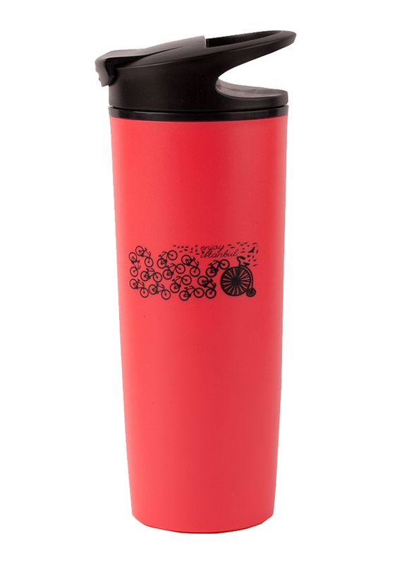 Biggdesign 540ml Enjoy Istanbul Suction Bottle, Red