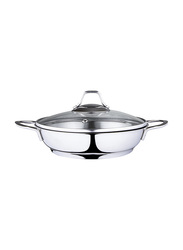 Serenk 20cm Modernist Stainless Steel Round Omelette Pan, Silver