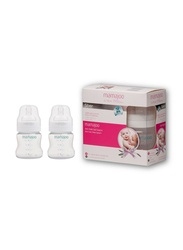 Mamajoo 2-Piece Double Baby Feeding Bottle Set, 150ml, Silver