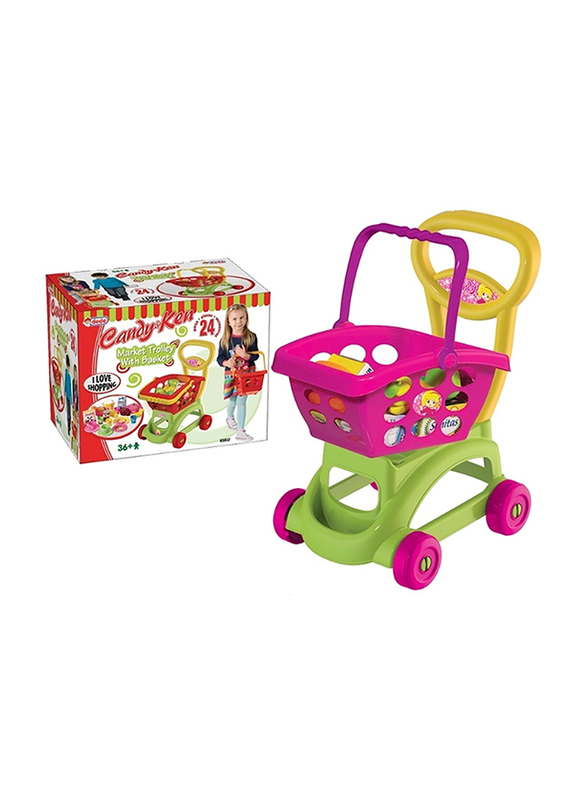 

Dede Candy Shopping Cart with Basket, 24 Pieces, Ages 3+, Multicolour
