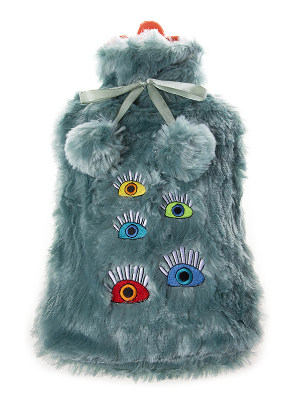 Biggdesign 2 Ltr My Eyes on You Hot Water Bottle, Turquoise