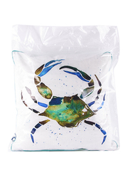 BiggDesign Crab Patterned Square Decorative Pillow, White