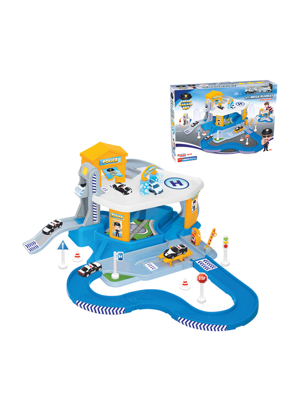 

Dede 2-Storey Police Garage Set and Mega Track Set, 3 Pieces, Ages 3+