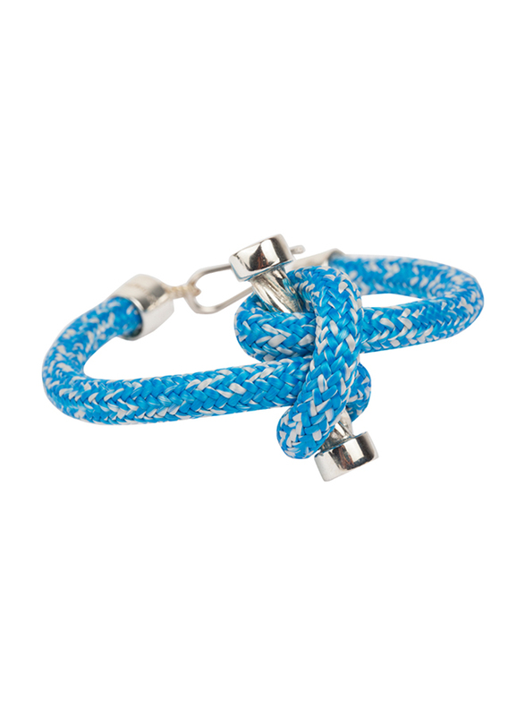 BiggDesign AnemosS Rope Braided Bracelet with Sailor's Knot Design for Men, Blue/White
