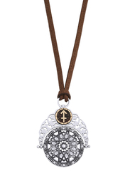 Biggdesign 925 Sterling Silver Sagittarius Pendant Necklance for Women with Zicron Stone, Silver