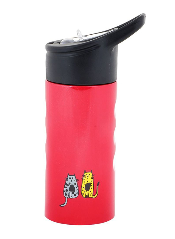 

Biggdesign 500ml Cats Design Insulated Water Bottle, Red