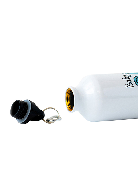 Milk & Moo 400ml Sangaloz Kids Aluminium Water Bottle, White/Blue