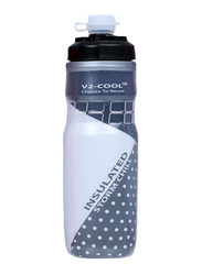 V2-Cool 620ml Storm Insulated Water Bottle for Cycle Cage Fit, with Free Silicon Mudcap, Black