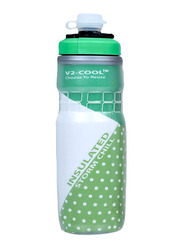 V2-Cool 620ml Storm Insulated Water Bottle for Cycle Cage Fit, with Free Silicon Mudcap, Green