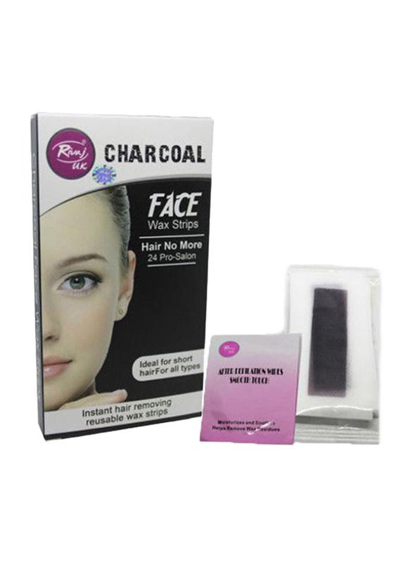 

Rivaj Uk Charcoal Face Wax Strips, 24 Pieces