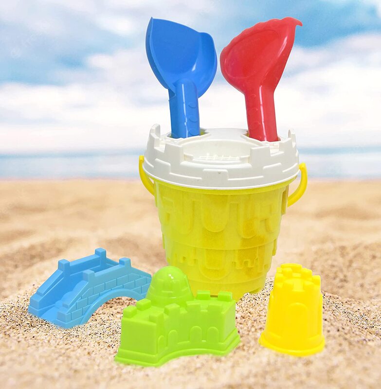 

Toy Land Summer Outdoor Sand and Beach Toy Set, 6 Pieces, Ages 3+, Yellow