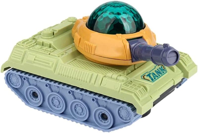 

Toy Land Mini Kid's Simulated Electric Musical Tank Toy with LED Light and Music, Ages 3+, Green