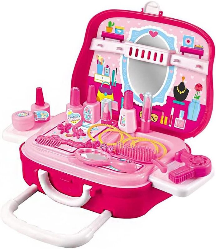 

Toy Land Role Play Kids Play House Jewellery Toys Make up Suitcase, 27 Pieces, Ages 3+, Pink