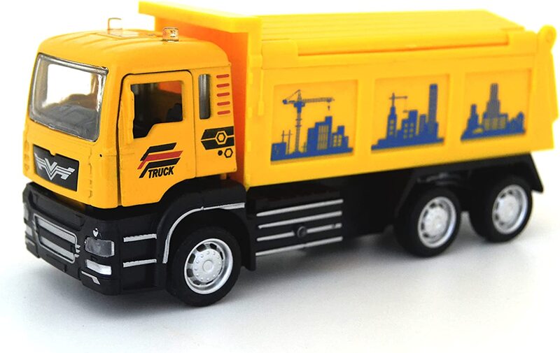 

Toy Land Die-Cats Metal Pull Back Door Open Simulation Truck with Light and Sound, Ages 3+, Yellow
