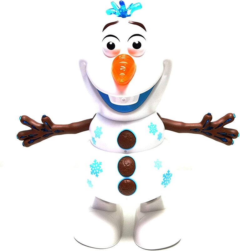 

Toy Land Dancing Electric Cute Snowman Olaf with LED Music Flashlight Singing, Ages 3+, White