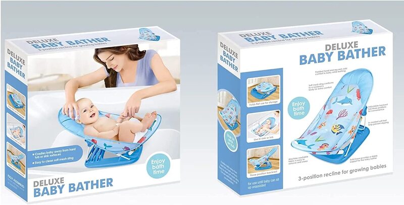

Toy Land Multifunction Baby Bather 3 Position Recline for Growing Babies, Blue