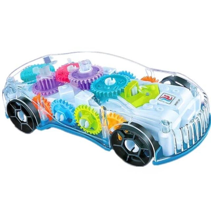 

Toy Land 360 Degree Rotation Gear Simulation Mechanical Car with Light & Sound, Ages 3+, Blue