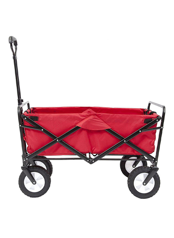 

Folding Camping Multi-Function Outdoor Wagon Cart, Red/Black