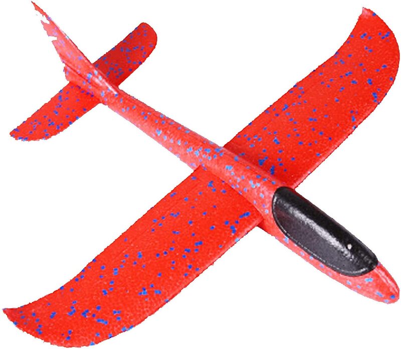 

Toy Land Hand Throwing Foam Glider Airplane Toy, 48cm, Red