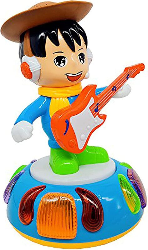 

Toy Land Guitar Boy Musical Spinning Action 360 Degree Rotation Toy with Light and Sound, Ages 3+