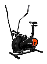 Sparnod Fitness Dual Orbitrek Elliptical Cross Trainer Cum Exercise Cycle Machine, SOB-1000, Black