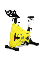 Sparnod Fitness SSB-16 Commercial Spin Bike Exercise Cycle with Seat Cushion, Silent Belt Drive, Heavy Flywheel for Cardio Training & Workout, Yellow