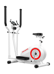 Sparnod Fitness Elliptical Cross Trainer Machine, SET-42, White/Red