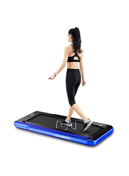 Sparnod Fitness STH-3020 2-in-1 Foldable Treadmill for Home Cum Under Desk Walking Pad, Blue/Black