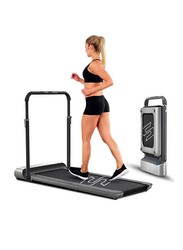 Sparnod Fitness 5.5 HP Peak Motorized Under Desk Walking Pad Treadmill, STH-3050, Black/Grey