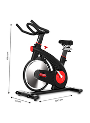 Sparnod Fitness Spin Bike Exercise Cycle, SSB-15, Black