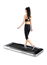 Sparnod Fitness 2 in 1 Foldable Treadmill Cum Under Desk Walking Pad, Black/Silver