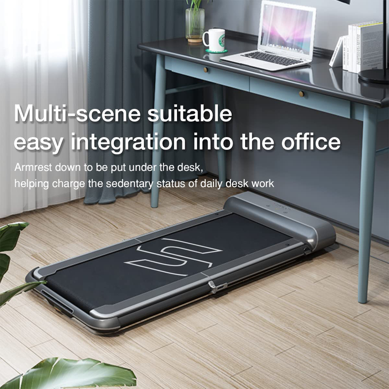 Sparnod Fitness 5.5 HP Peak Motorized Under Desk Walking Pad Treadmill, STH-3050, Black/Grey