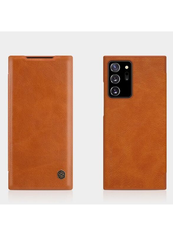 

Nillkin Qin Series Leather Mobile Phone Flip Case Cover for Samsung Galaxy Note 20 Ultra, Brown