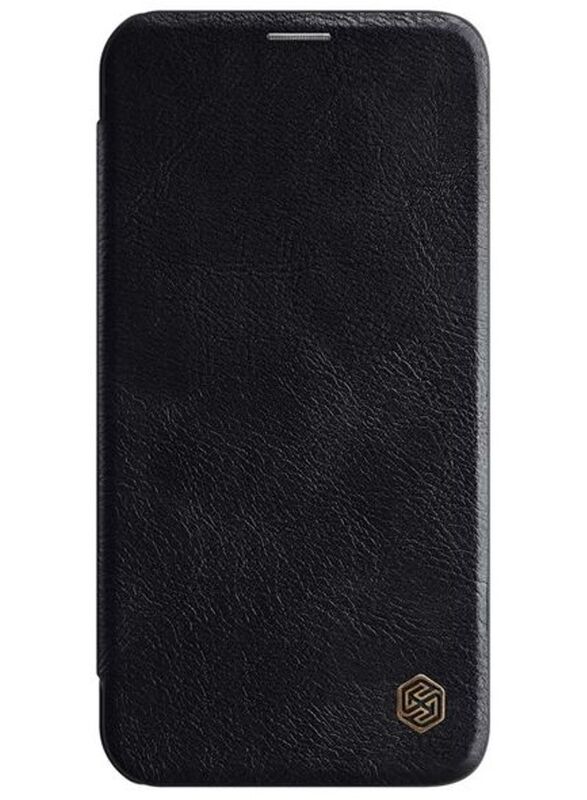 

Nillkin Apple iPhone 12/12 Pro Flip Qin Leather Mobile Phone Case Cover, Black