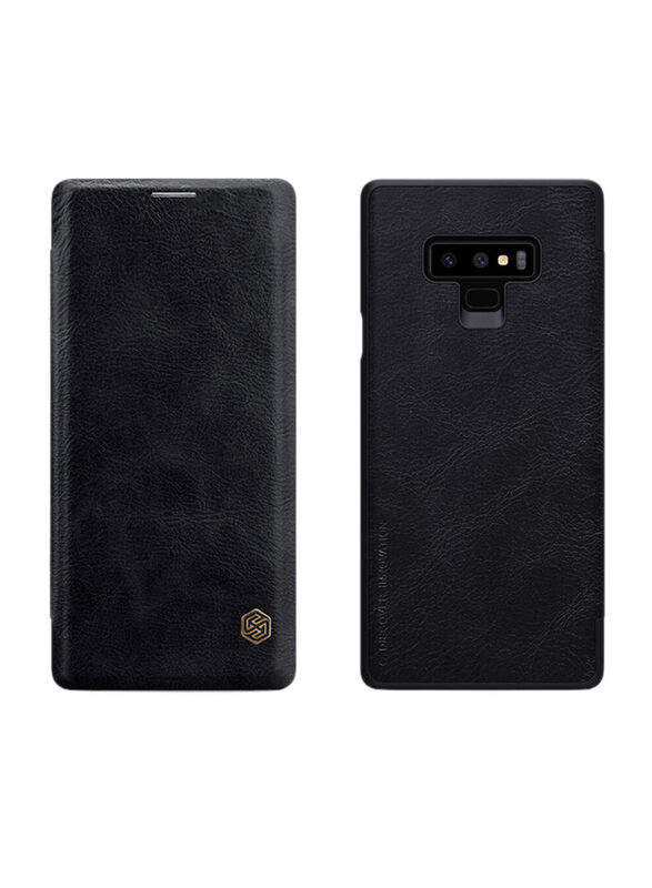 

Nillkin Samsung Galaxy Note 9 Leather Mobile Phone Flip Case Cover, Black